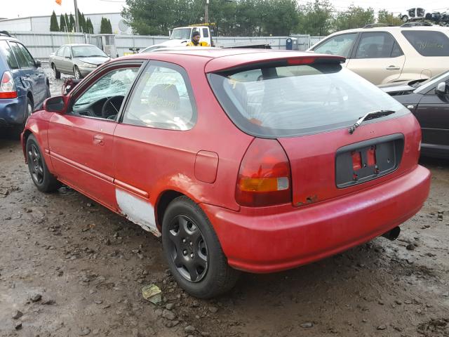 2HGEJ6345WH110584 - 1998 HONDA CIVIC DX RED photo 3