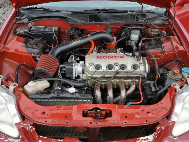 2HGEJ6345WH110584 - 1998 HONDA CIVIC DX RED photo 7