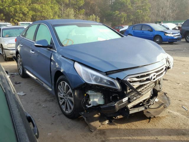 5NPE34AF8FH106540 - 2015 HYUNDAI SONATA SPO BLUE photo 1