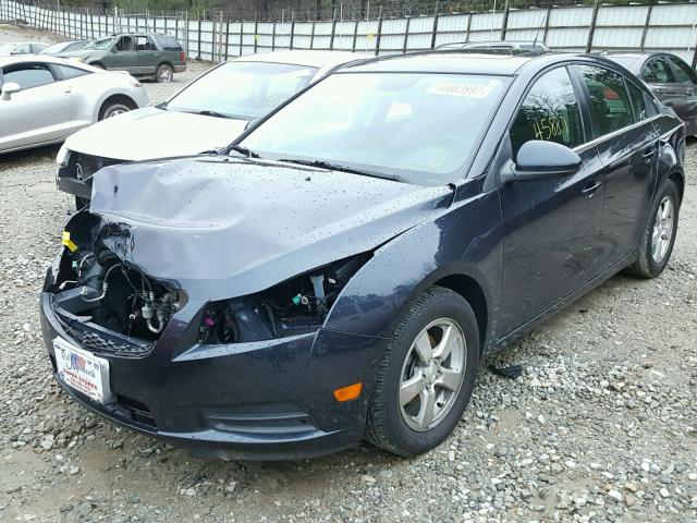 1G1PC5SB2E7352781 - 2014 CHEVROLET CRUZE LT BLUE photo 2