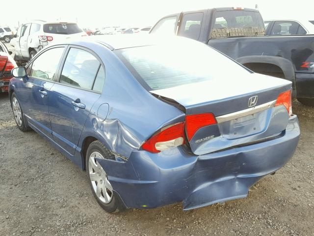 2HGFA1F57AH581012 - 2010 HONDA CIVIC LX BLUE photo 3