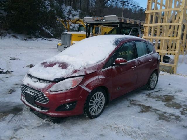 1FADP5CU1FL102557 - 2015 FORD C-MAX PREM RED photo 2