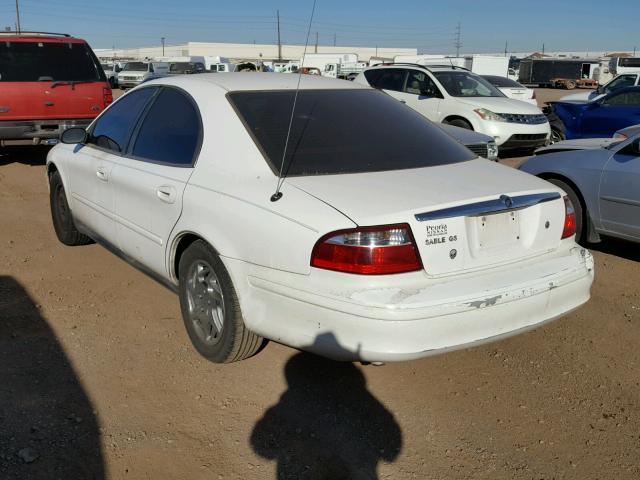 1MEFM50U24A620135 - 2004 MERCURY SABLE GS WHITE photo 3