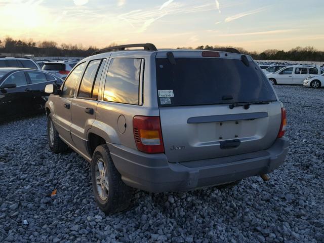 1J4GX48S42C129930 - 2002 JEEP GRAND CHER TAN photo 3