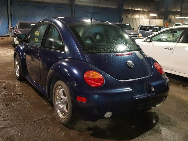 3VWBA21CXYM443658 - 2000 VOLKSWAGEN NEW BEETLE BLUE photo 3