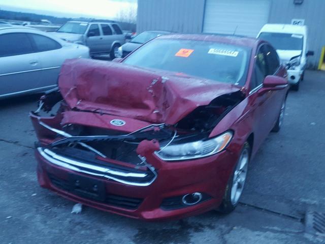 3FA6P0HD4FR227087 - 2015 FORD FUSION SE RED photo 2