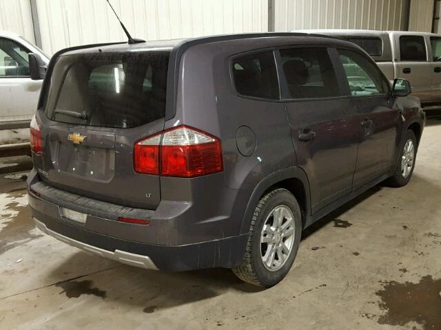 KL77P2EM0CK600721 - 2012 CHEVROLET ORLANDO LT GRAY photo 4