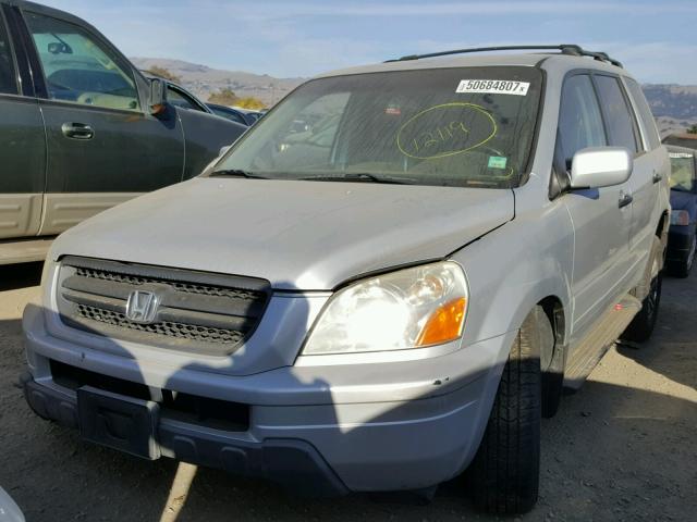 2HKYF18503H554444 - 2003 HONDA PILOT EXL SILVER photo 2