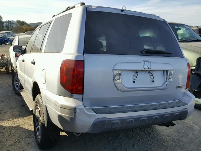 2HKYF18503H554444 - 2003 HONDA PILOT EXL SILVER photo 3