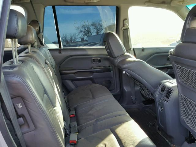 2HKYF18503H554444 - 2003 HONDA PILOT EXL SILVER photo 6