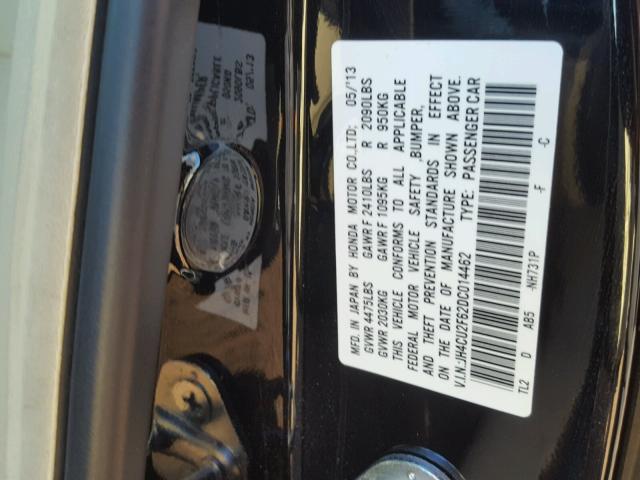 JH4CU2F62DC014462 - 2013 ACURA TSX TECH BLACK photo 10