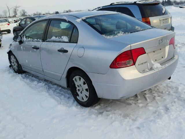 2HGFA16347H034030 - 2007 HONDA CIVIC DX SILVER photo 3