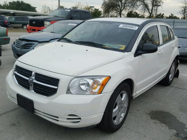 1B3HB48A39D172385 - 2009 DODGE CALIBER SX WHITE photo 2