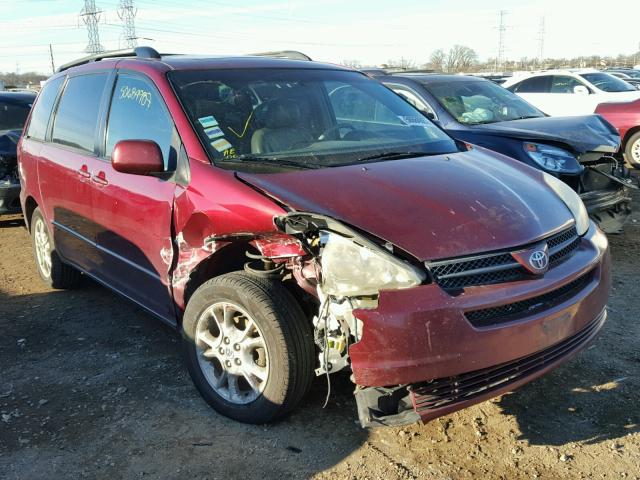 5TDZA22C95S314581 - 2005 TOYOTA SIENNA XLE BURGUNDY photo 1