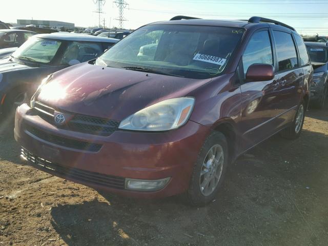 5TDZA22C95S314581 - 2005 TOYOTA SIENNA XLE BURGUNDY photo 2