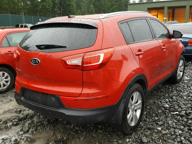 KNDPBCA29B7081133 - 2011 KIA SPORTAGE L RED photo 4