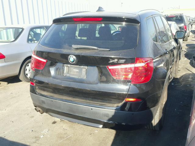 5UXWX5C56BL710515 - 2011 BMW X3 XDRIVE2 BLACK photo 4