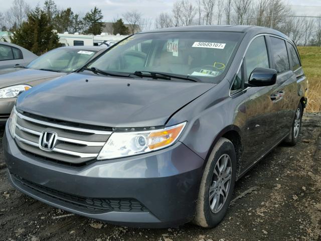 5FNRL5H65CB051147 - 2012 HONDA ODYSSEY EX GRAY photo 2