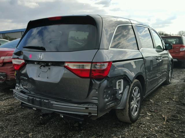 5FNRL5H65CB051147 - 2012 HONDA ODYSSEY EX GRAY photo 4