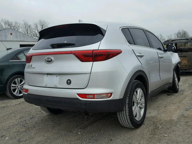 KNDPM3ACXH7226658 - 2017 KIA SPORTAGE L SILVER photo 4