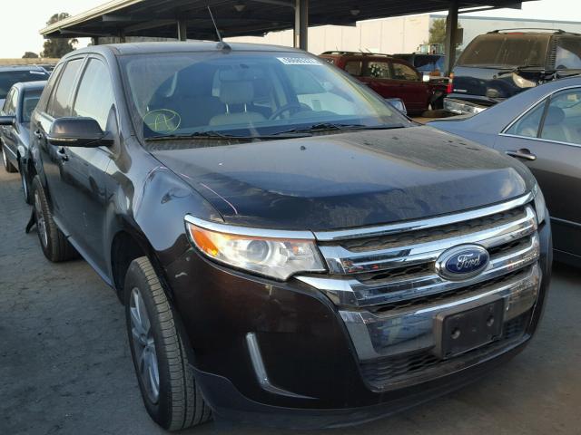 2FMDK3JC2EBB66222 - 2014 FORD EDGE SEL BLACK photo 1