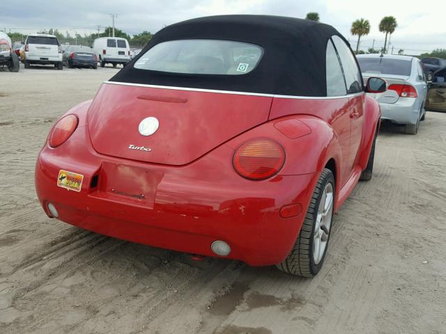 3VWCD31Y75M364828 - 2005 VOLKSWAGEN NEW BEETLE RED photo 4