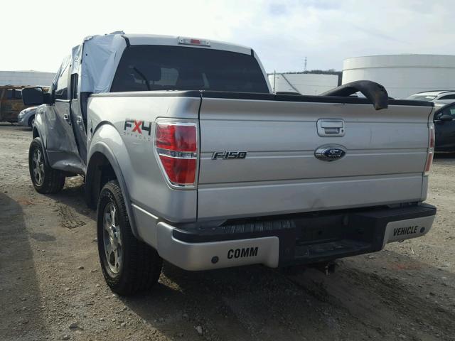 1FTPW14V99FA45005 - 2009 FORD F150 SUPER SILVER photo 3