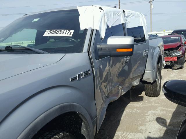 1FTPW14V99FA45005 - 2009 FORD F150 SUPER SILVER photo 9