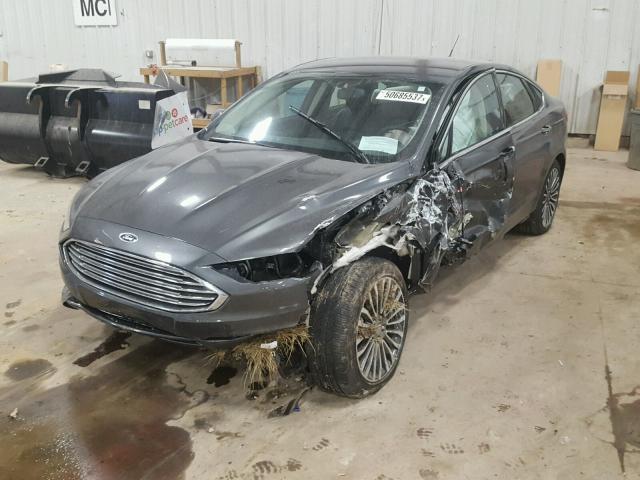 3FA6P0T93HR140318 - 2017 FORD FUSION SE GRAY photo 2