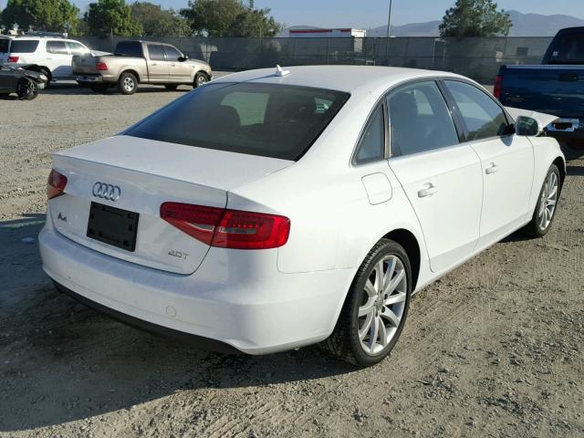 WAUEFAFL4DN033200 - 2013 AUDI A4 PREMIUM WHITE photo 4