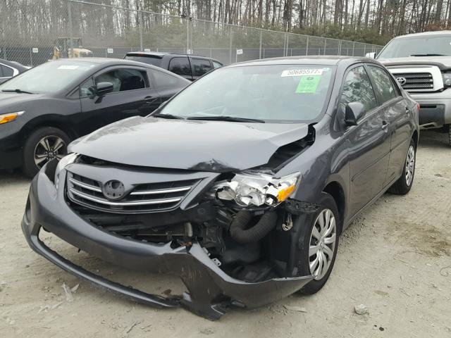 2T1BU4EE6DC061356 - 2013 TOYOTA COROLLA BA GRAY photo 2