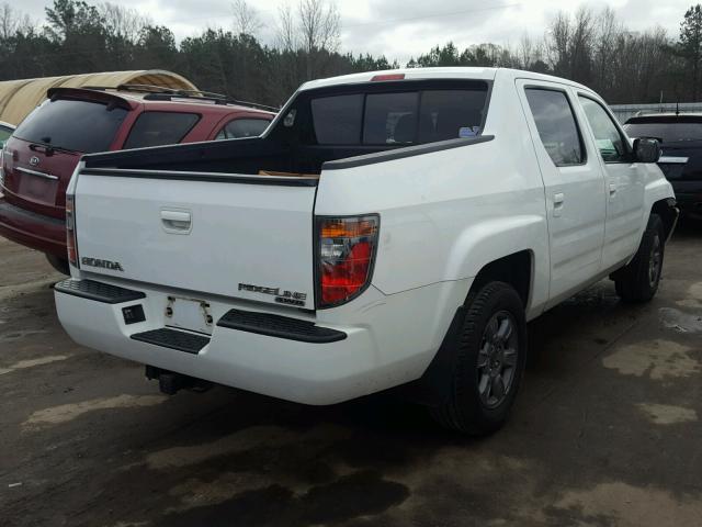 2HJYK16327H540892 - 2007 HONDA RIDGELINE WHITE photo 4