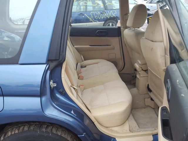 JF1SG63658H729878 - 2008 SUBARU FORESTER 2 BLUE photo 6