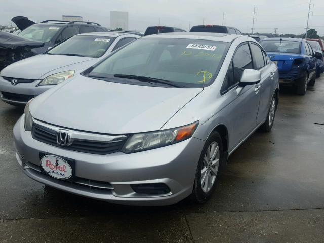 2HGFB2F84CH510494 - 2012 HONDA CIVIC EX SILVER photo 2