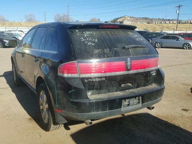 2LMDU88C38BJ24079 - 2008 LINCOLN MKX BLACK photo 3