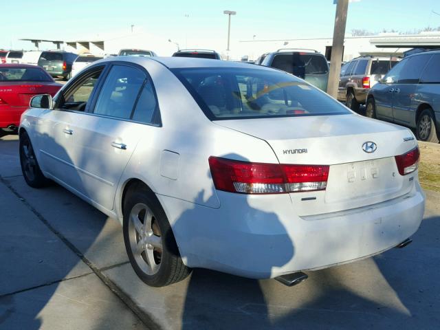 5NPEU46F47H212295 - 2007 HYUNDAI SONATA SE WHITE photo 3