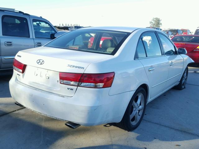 5NPEU46F47H212295 - 2007 HYUNDAI SONATA SE WHITE photo 4