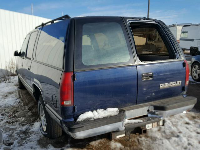 1GNEC16K6PJ372904 - 1993 CHEVROLET SUBURBAN C BLUE photo 3