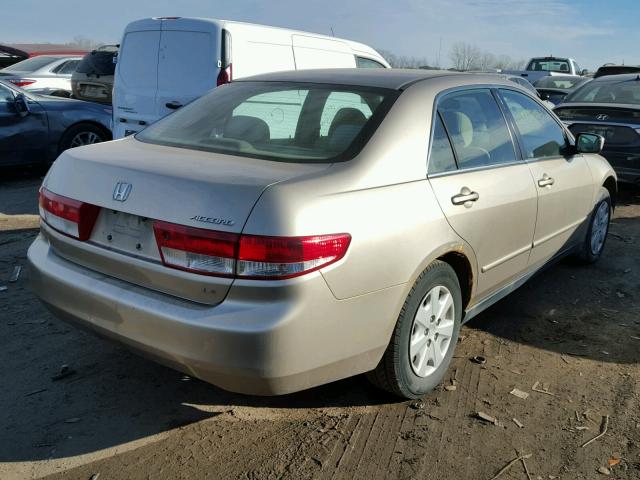 1HGCM56383A004443 - 2003 HONDA ACCORD LX GOLD photo 4