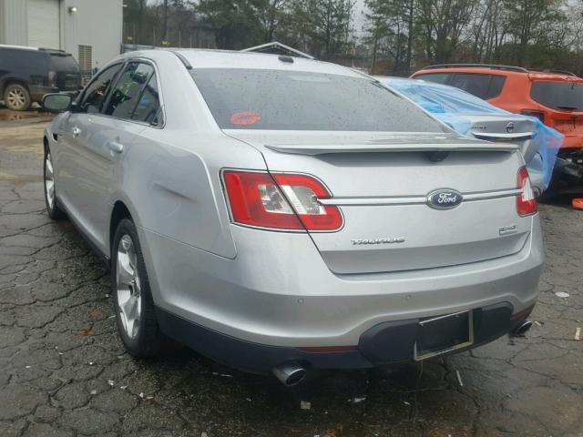 1FAHP2KT9BG131719 - 2011 FORD TAURUS SHO SILVER photo 3