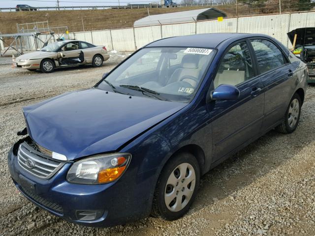 KNAFE221095617425 - 2009 KIA SPECTRA EX BLUE photo 2