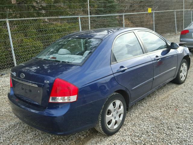 KNAFE221095617425 - 2009 KIA SPECTRA EX BLUE photo 4