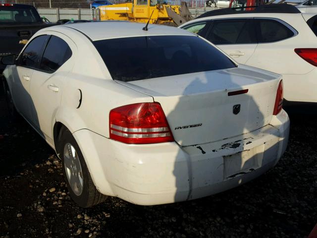 1B3LC46K38N628784 - 2008 DODGE AVENGER SE WHITE photo 3