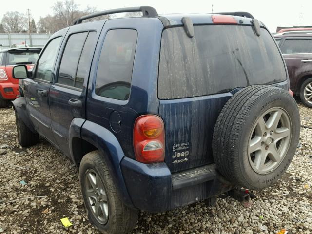 1J4GL58K33W608373 - 2003 JEEP LIBERTY LI BLUE photo 3
