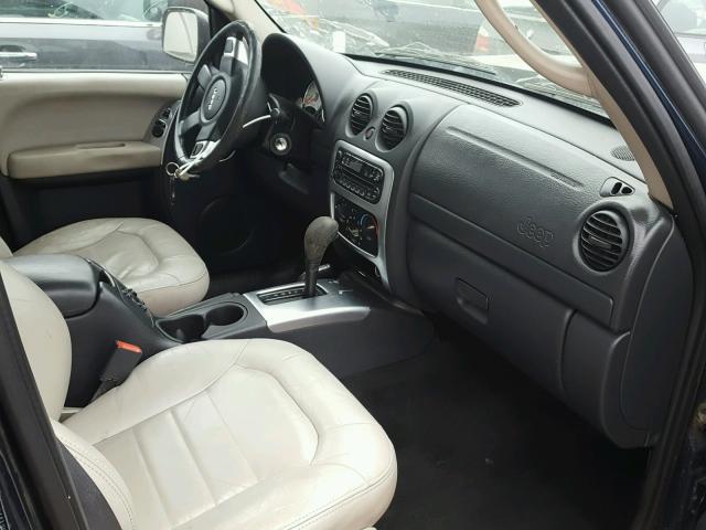 1J4GL58K33W608373 - 2003 JEEP LIBERTY LI BLUE photo 5