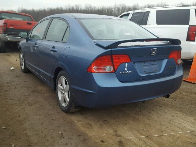 1HGFA16886L008625 - 2006 HONDA CIVIC EX BLUE photo 3