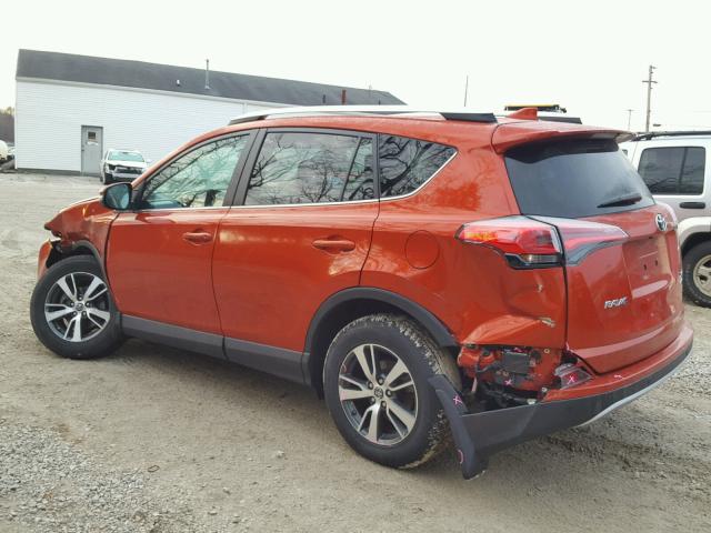 2T3RFREV9GW469737 - 2016 TOYOTA RAV4 XLE ORANGE photo 3