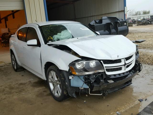 1C3CDZCB3DN719033 - 2013 DODGE AVENGER SX WHITE photo 1