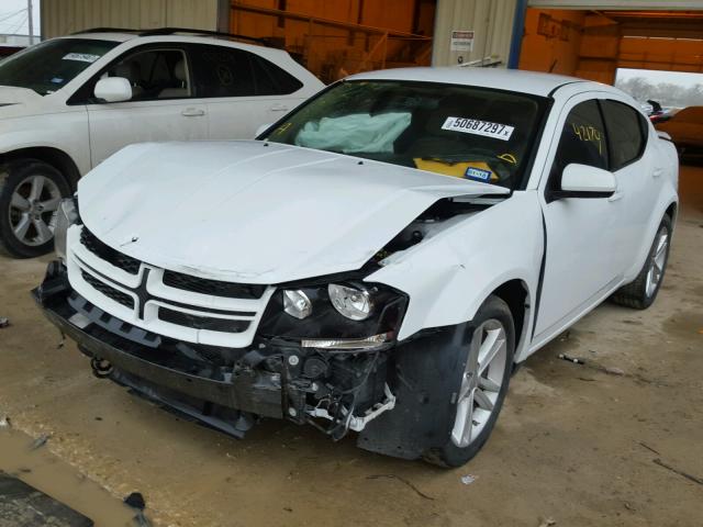 1C3CDZCB3DN719033 - 2013 DODGE AVENGER SX WHITE photo 2