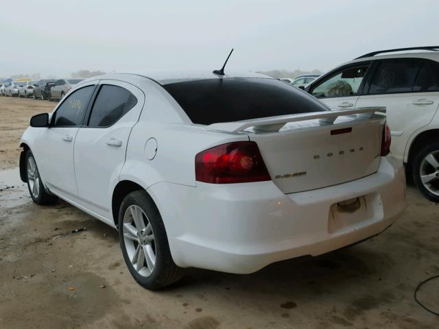 1C3CDZCB3DN719033 - 2013 DODGE AVENGER SX WHITE photo 3